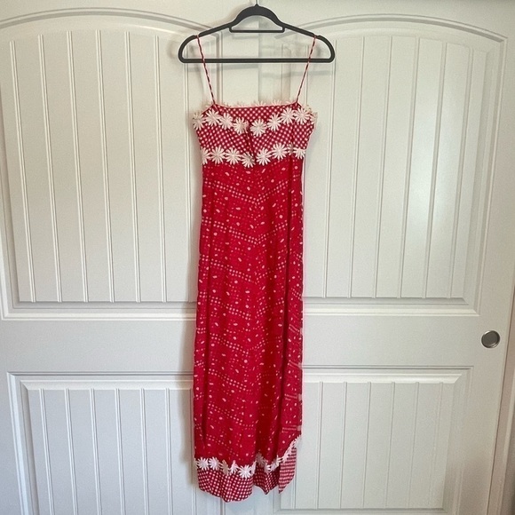 Vintage Eloise Curtis 60’s daisy, gingham and lace 2 piece maxi dress size small - Picture 11 of 16